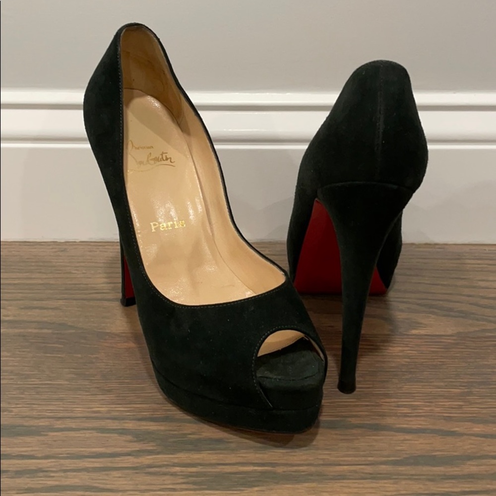Louboutin Peep Toe stilettos size 38